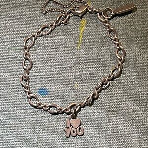 James Avery Silver 'I Love You' Chain Bracelet